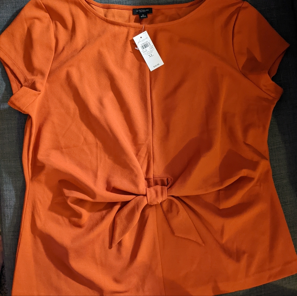 Ann Taylor orange blouse